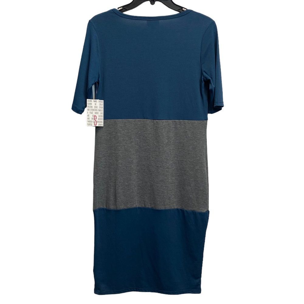Lularoe Julia Color Block Small Dress Fitted Soft Comfy - Picture 2 of 5